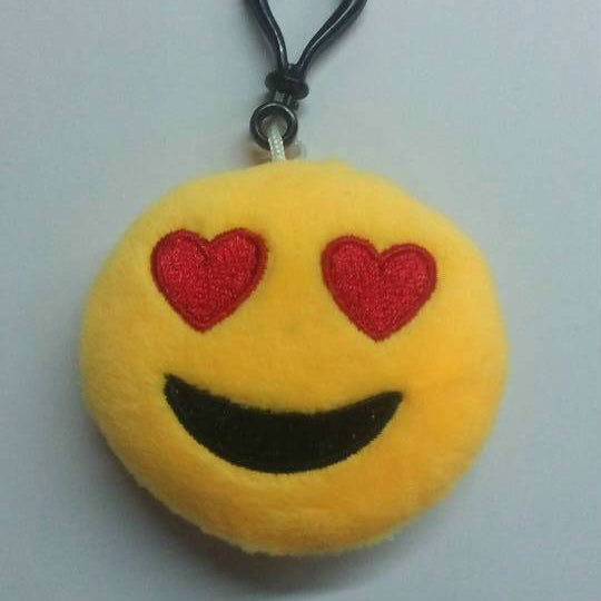 Funny emoji cartoon face plush toys keychain pendant cute soft stuffed QQ mini dolls round smile keyring gift