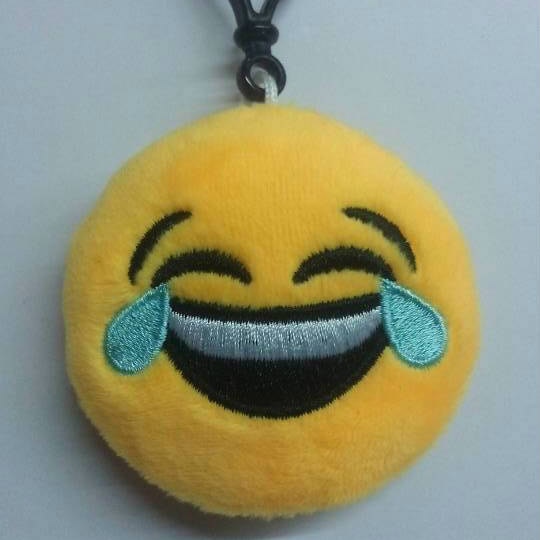 Funny emoji cartoon face plush toys keychain pendant cute soft stuffed QQ mini dolls round smile keyring gift