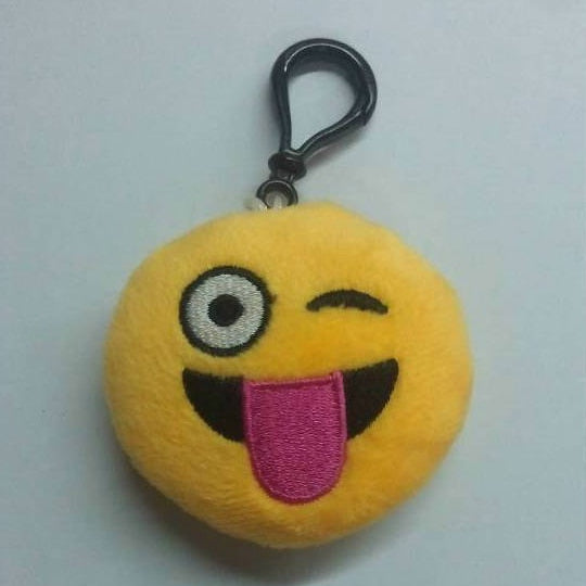 Funny emoji cartoon face plush toys keychain pendant cute soft stuffed QQ mini dolls round smile keyring gift