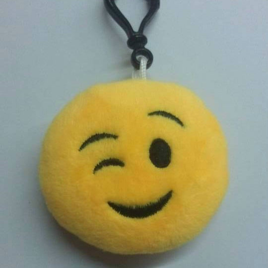 Funny emoji cartoon face plush toys keychain pendant cute soft stuffed QQ mini dolls round smile keyring gift