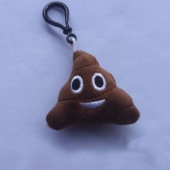 Funny emoji cartoon face plush toys keychain pendant cute soft stuffed QQ mini dolls round smile keyring gift