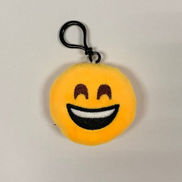 Funny emoji cartoon face plush toys keychain pendant cute soft stuffed QQ mini dolls round smile keyring gift