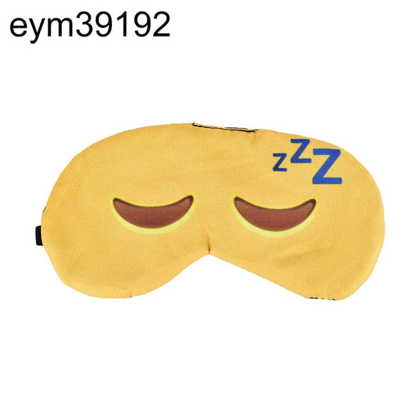 1PCS Lovely emoji Nap Eye Care Shade Blindfold Sleep Mask Eyes Cover Sleeping Cartoon 3D Printing Sleeping Eye Mask