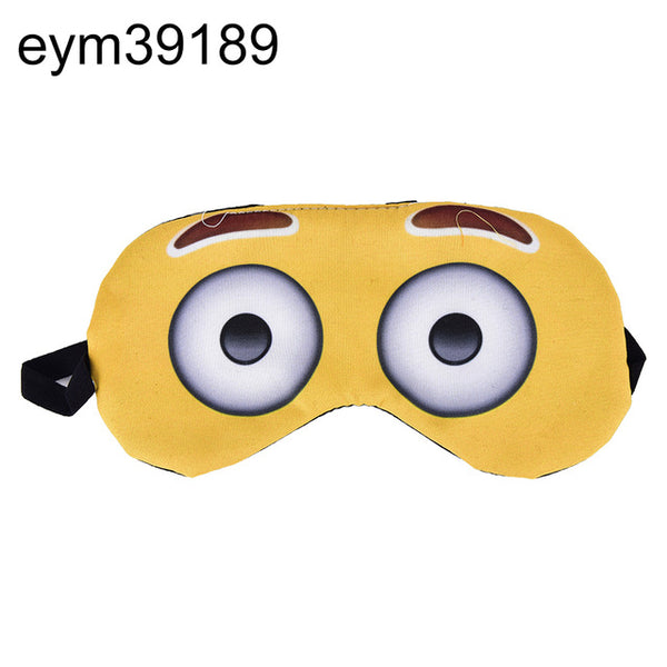 1PCS Lovely emoji Nap Eye Care Shade Blindfold Sleep Mask Eyes Cover Sleeping Cartoon 3D Printing Sleeping Eye Mask